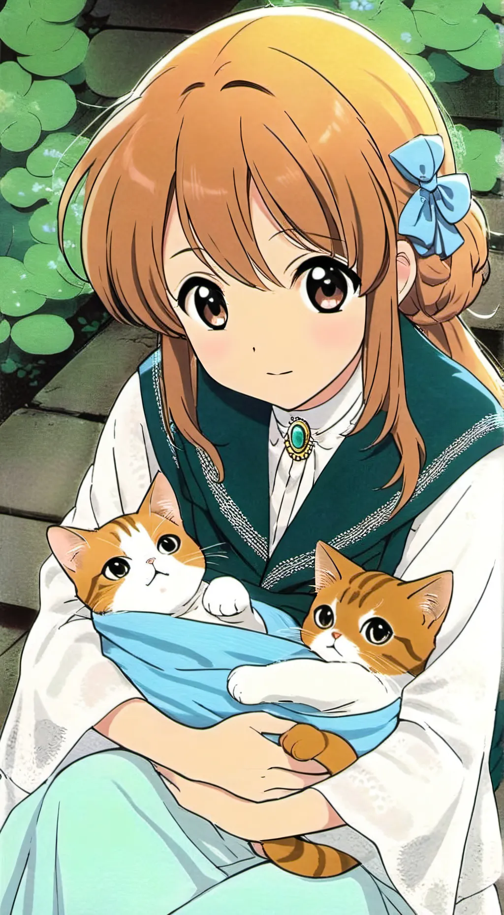 ai character: Abandoned cat background