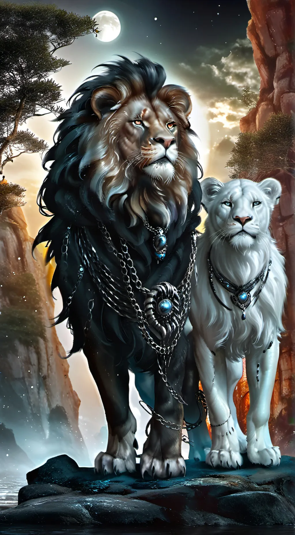 ai character: Shadow and Snow... background