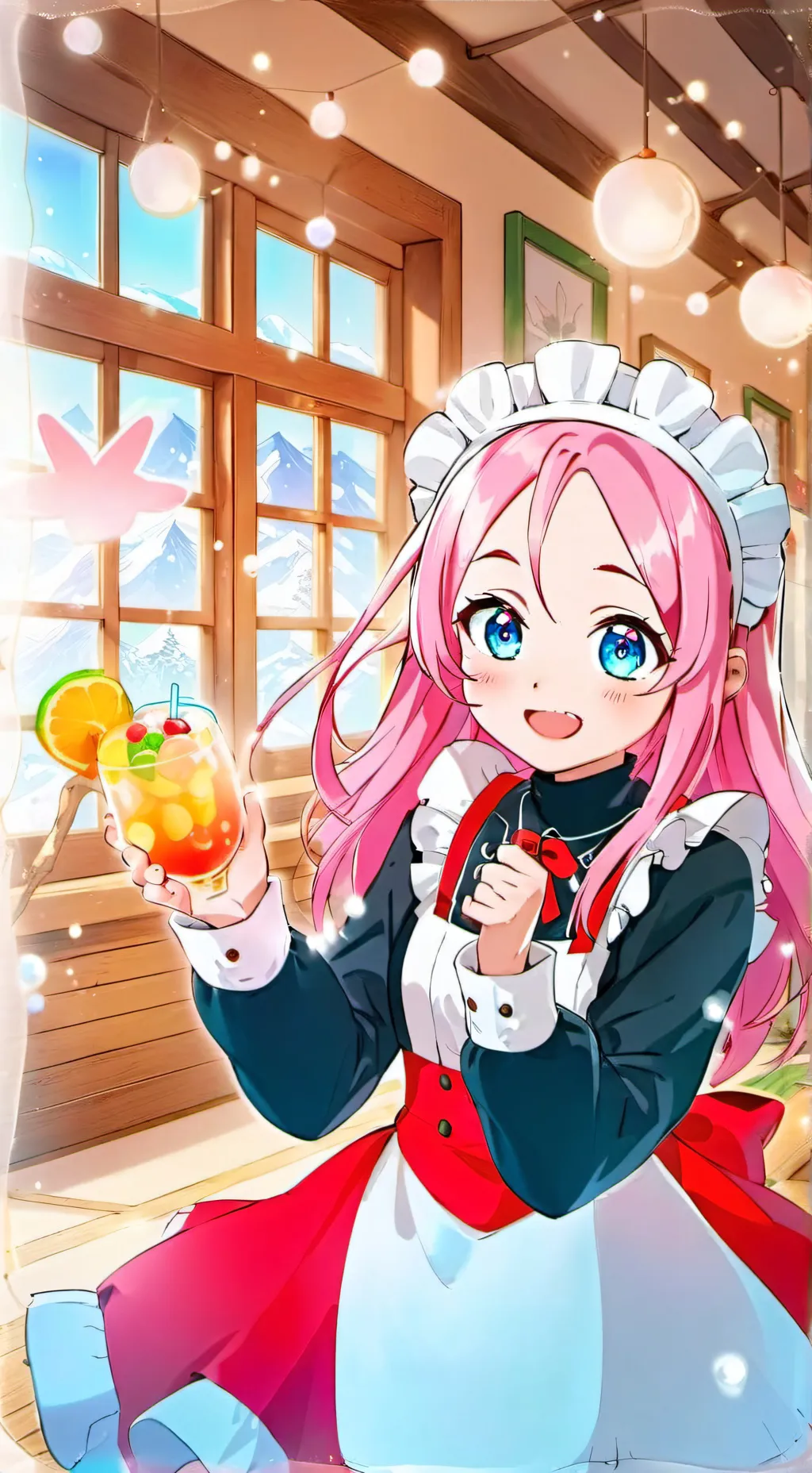 ai character: Penguin Maid Spirit background