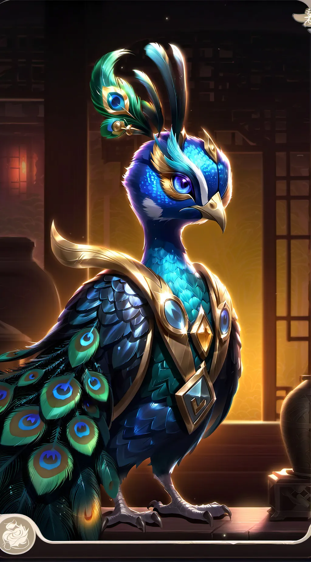 ai character: Feathered Companion background