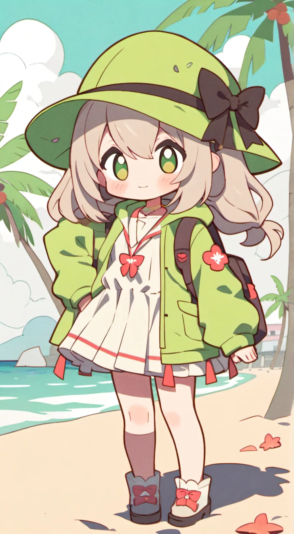 ai character: 🏖mha plage 🏖 background