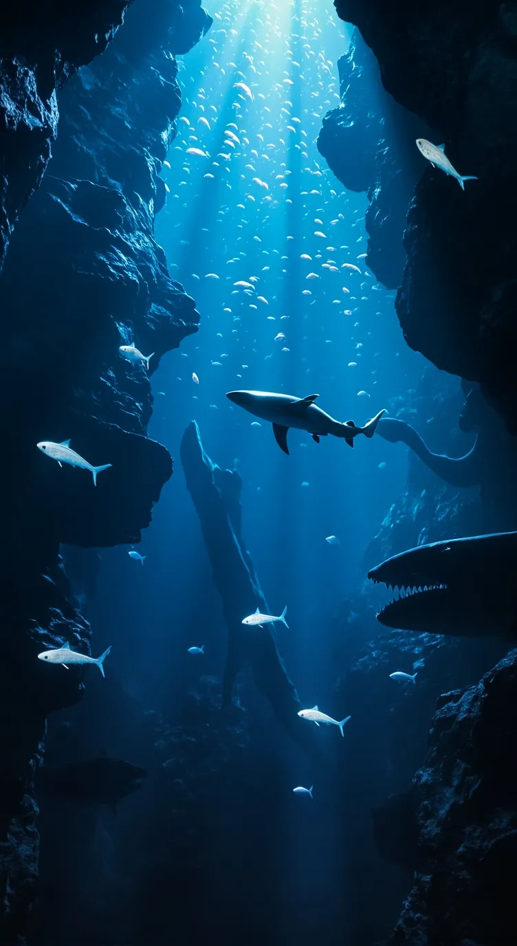 ai character: deep sea background