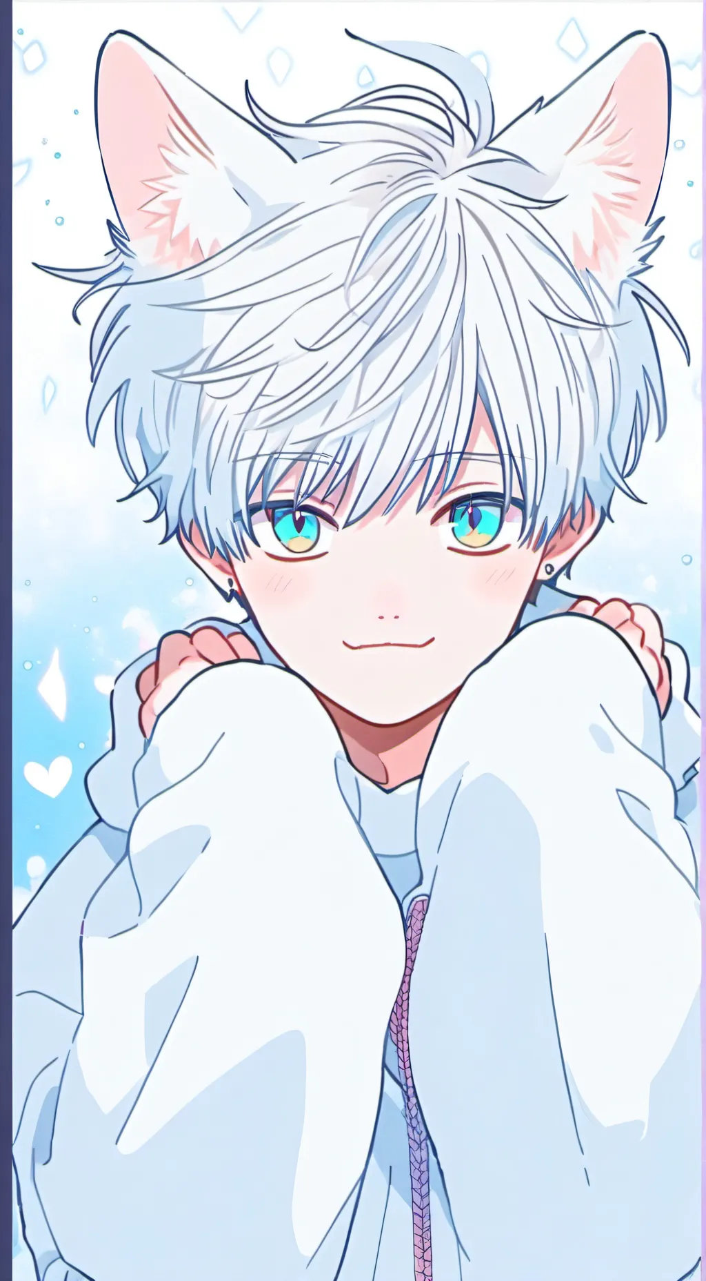 ai character: White Spirit Fluff background