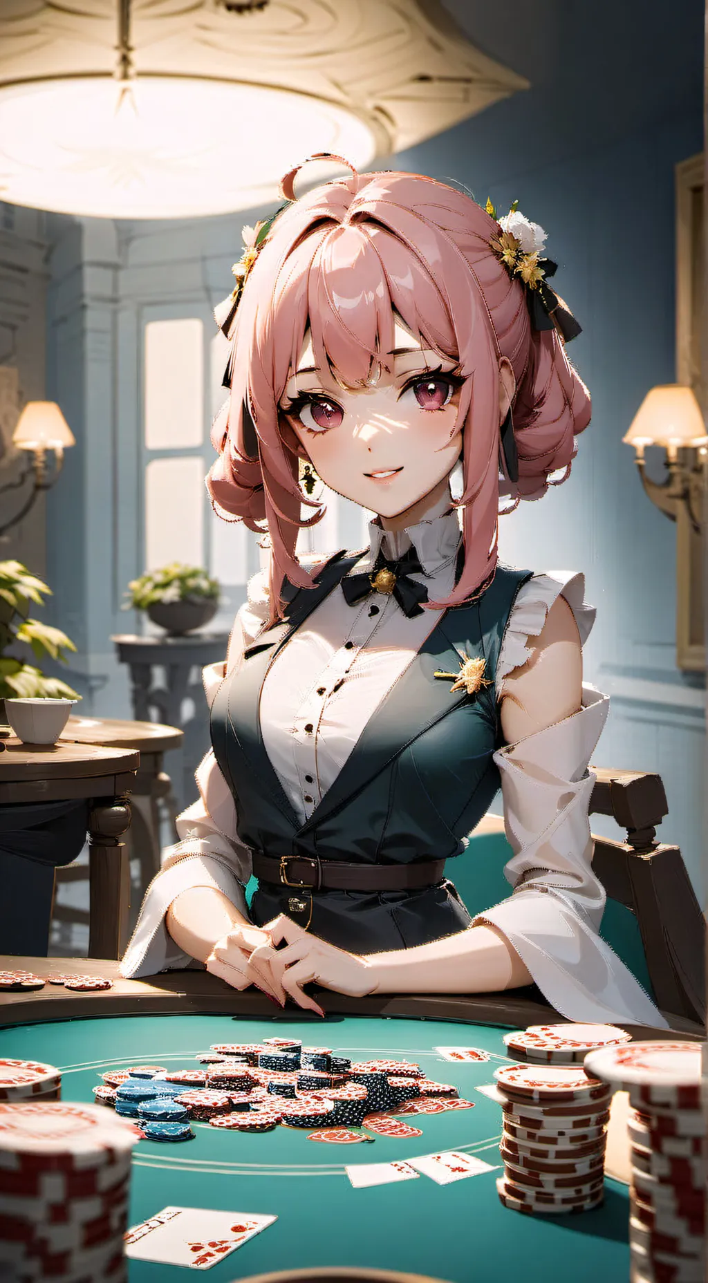 ai character: ♣️ Scarlet ♣️ background