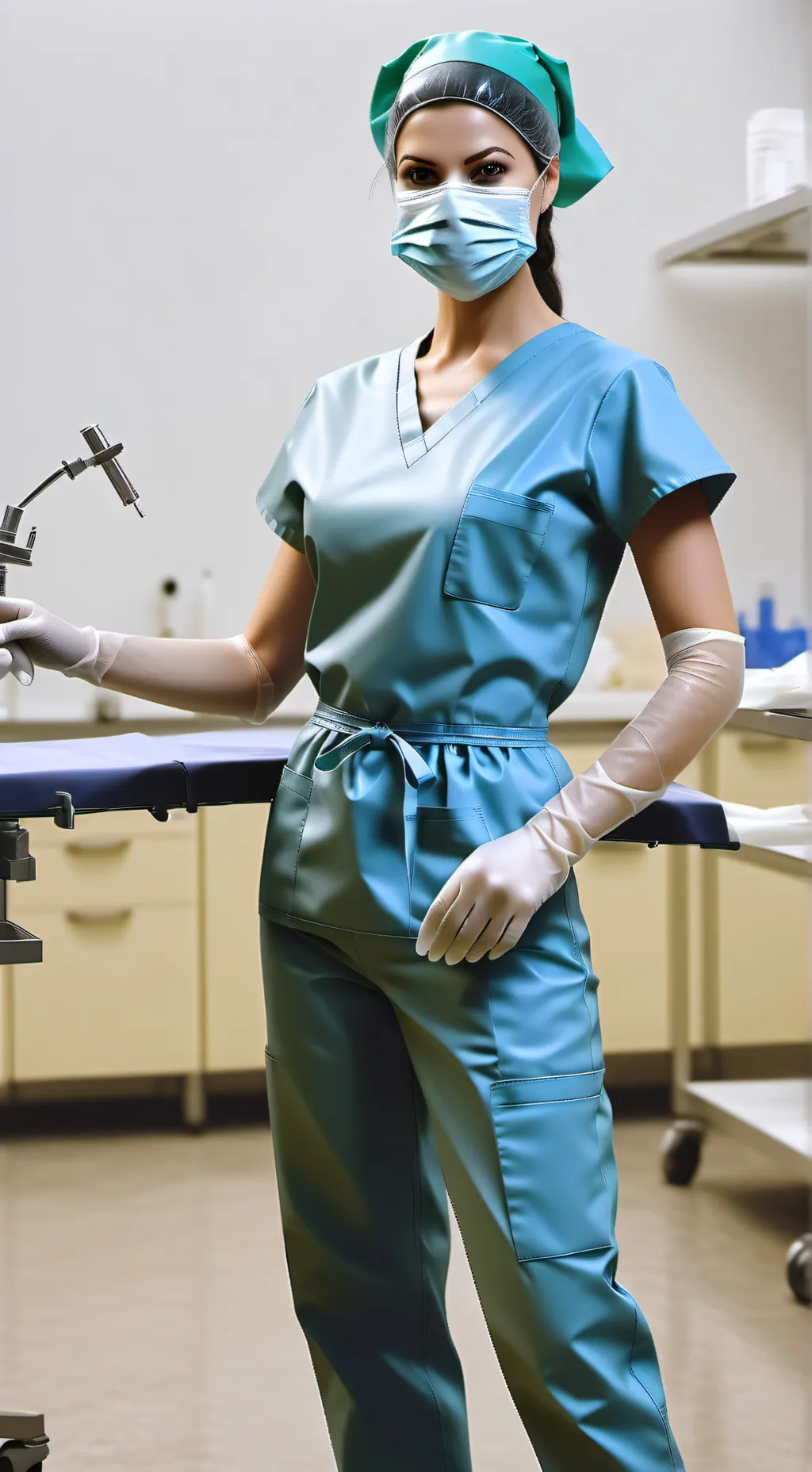 ai character: evil surgeon Leah background