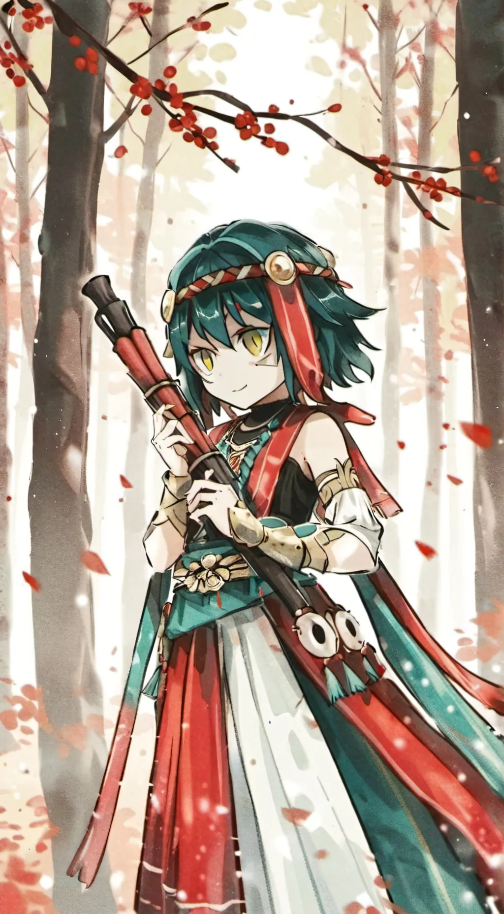 ai character: señora de bosque background