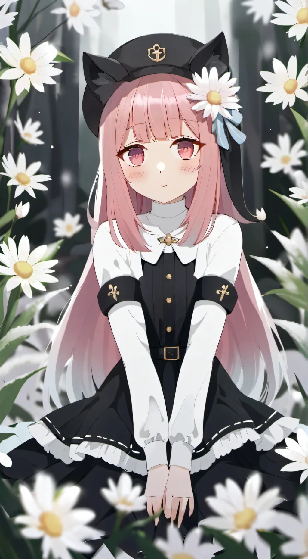 ai character: pink among us gf😏 background