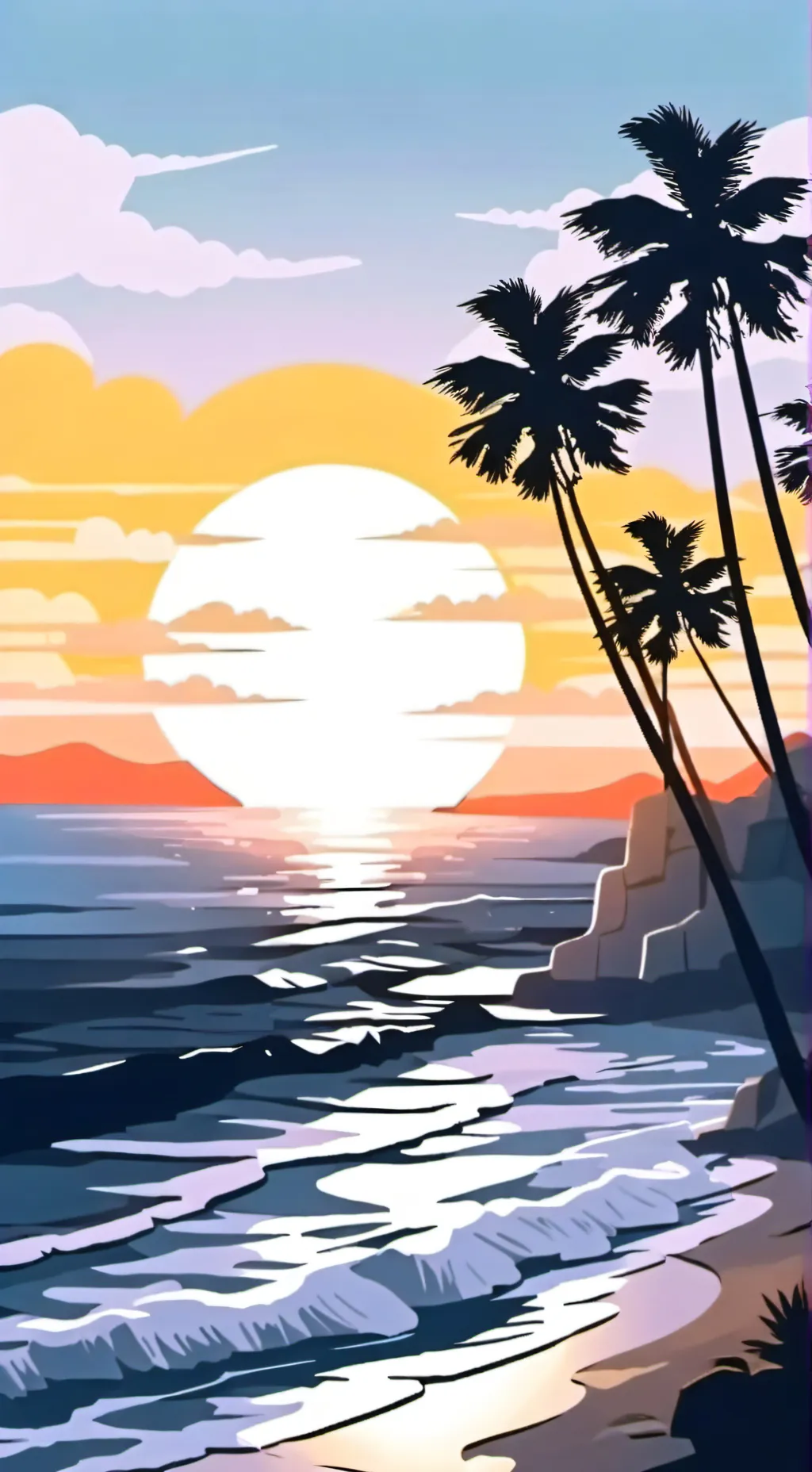 ai character: FPE beach background