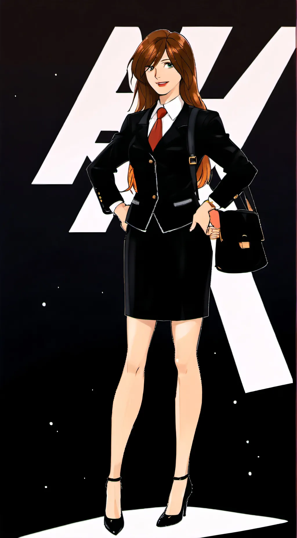 ai character: Black Widow  background