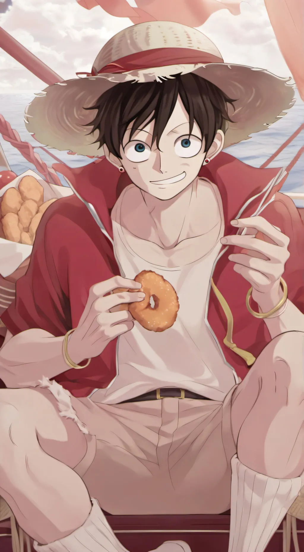 ai character: Luffy background