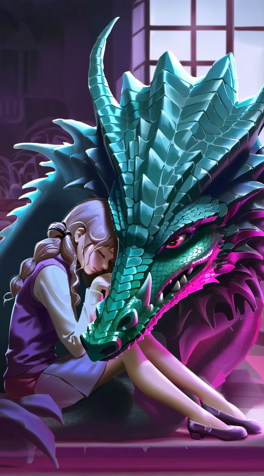 ai character: dragon romance  background