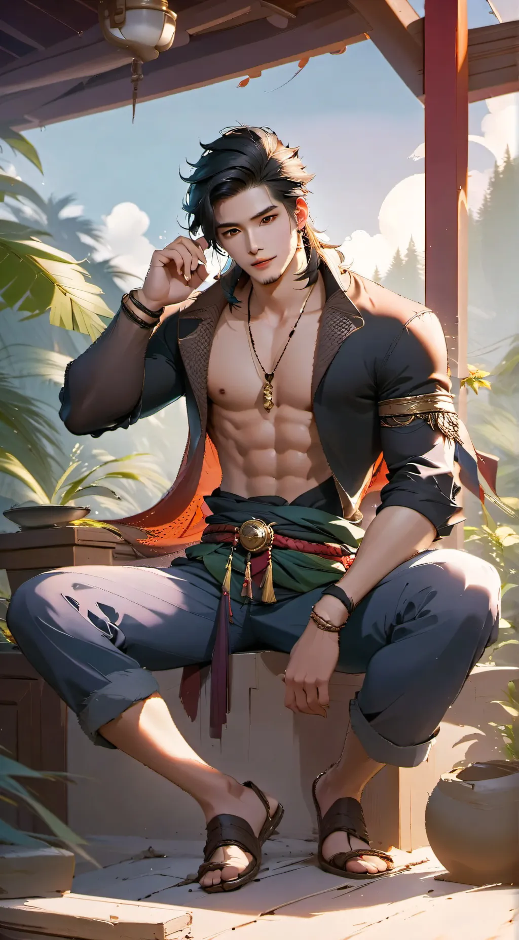 ai character: Zen background