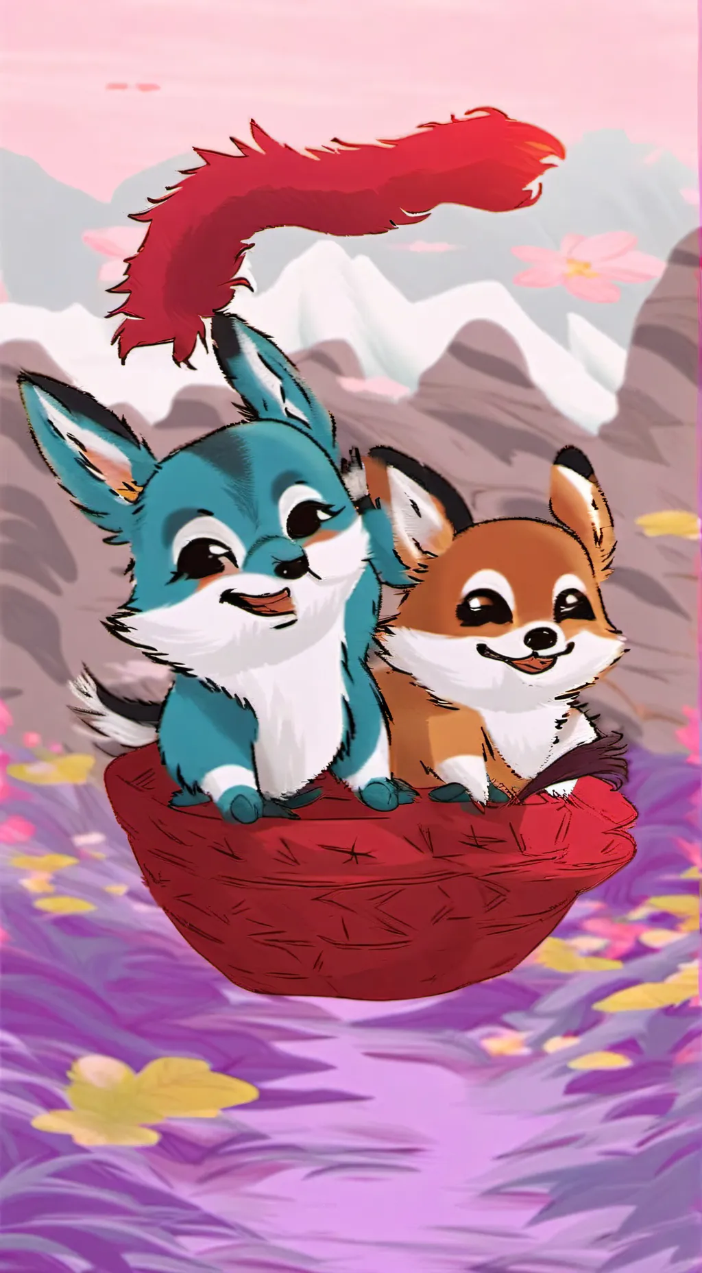 ai character: dog day x cat nap background