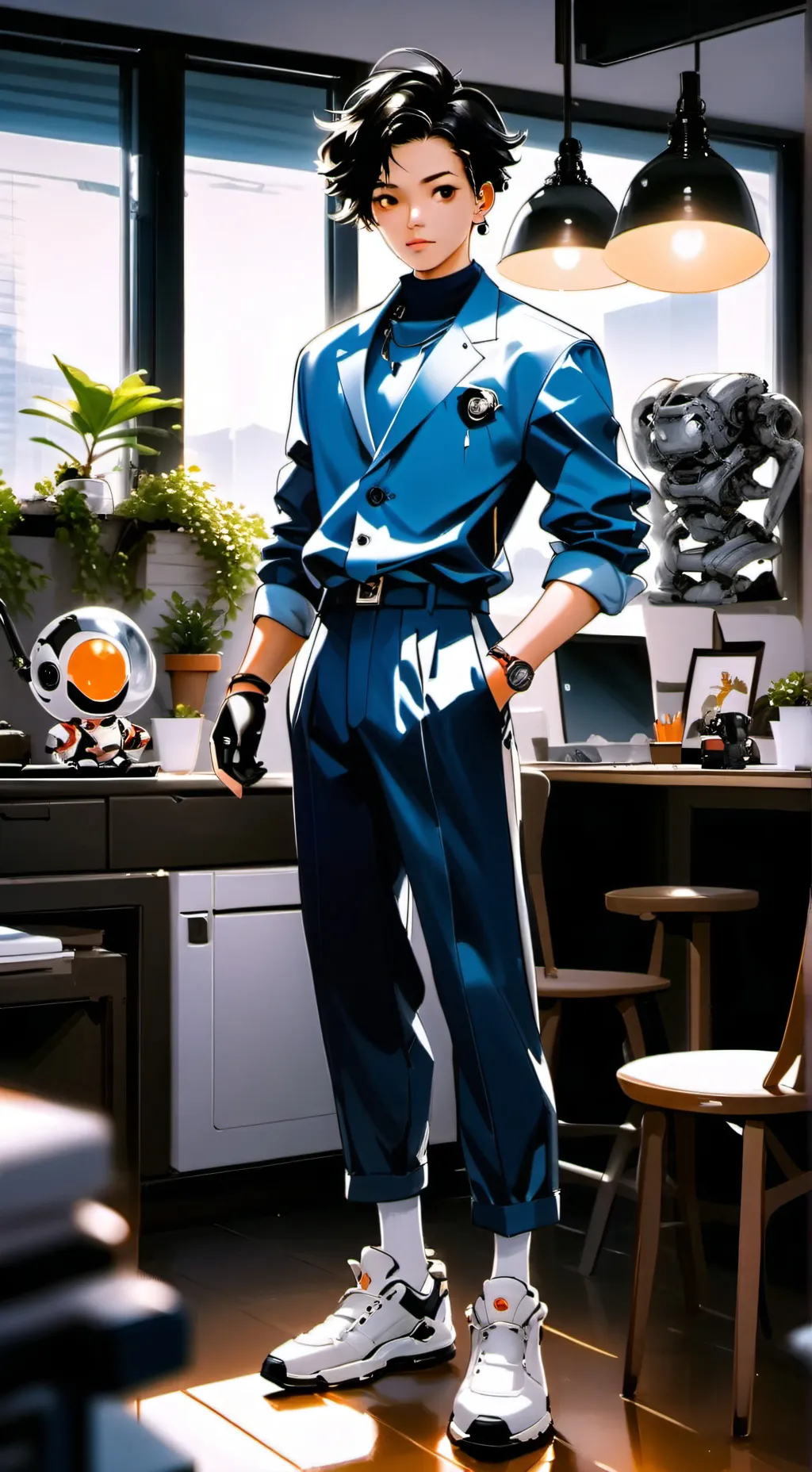 ai character: Baby Tech Tycoon background