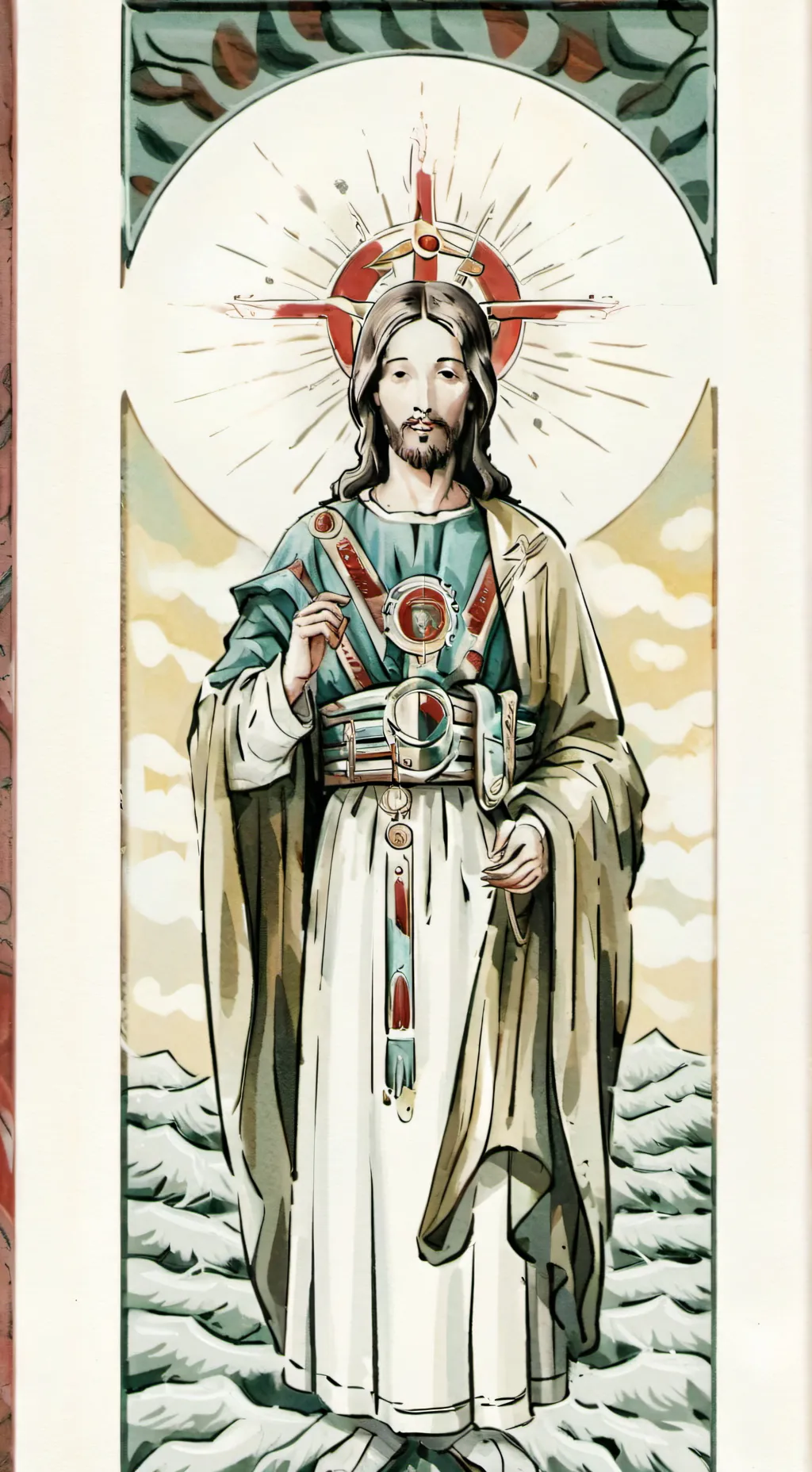 ai character: jesus background