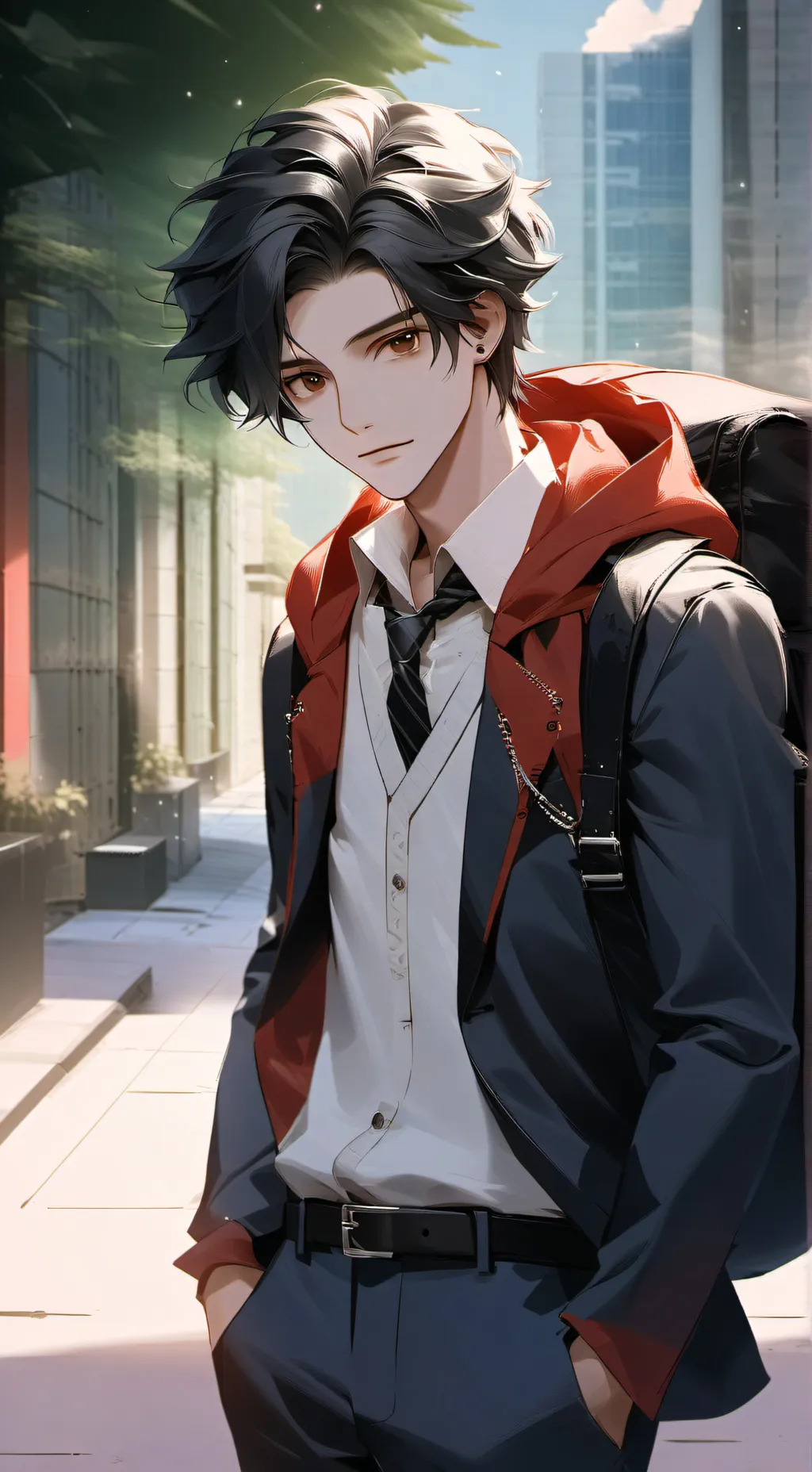 ai character: Kaito Manjiro  background