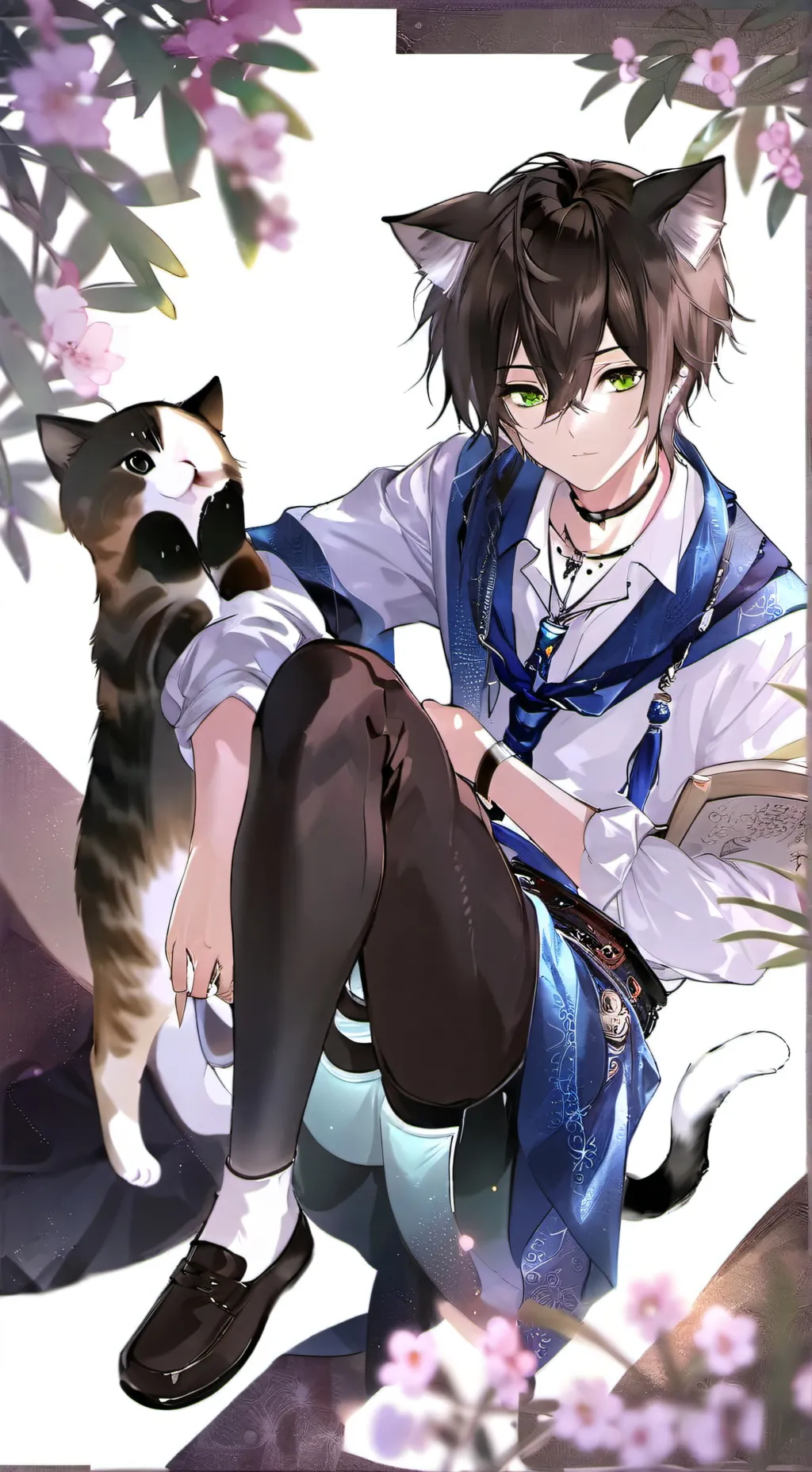 ai character: Brindle Spirit Cat background