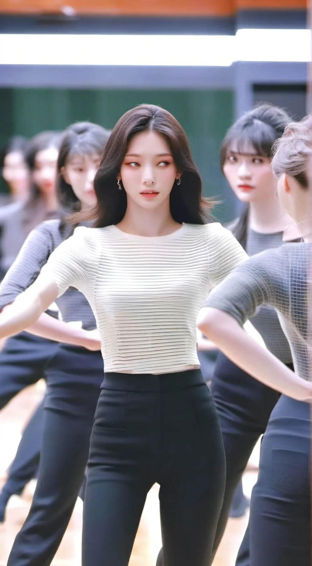 ai character: K-pop trainee 🩷 background