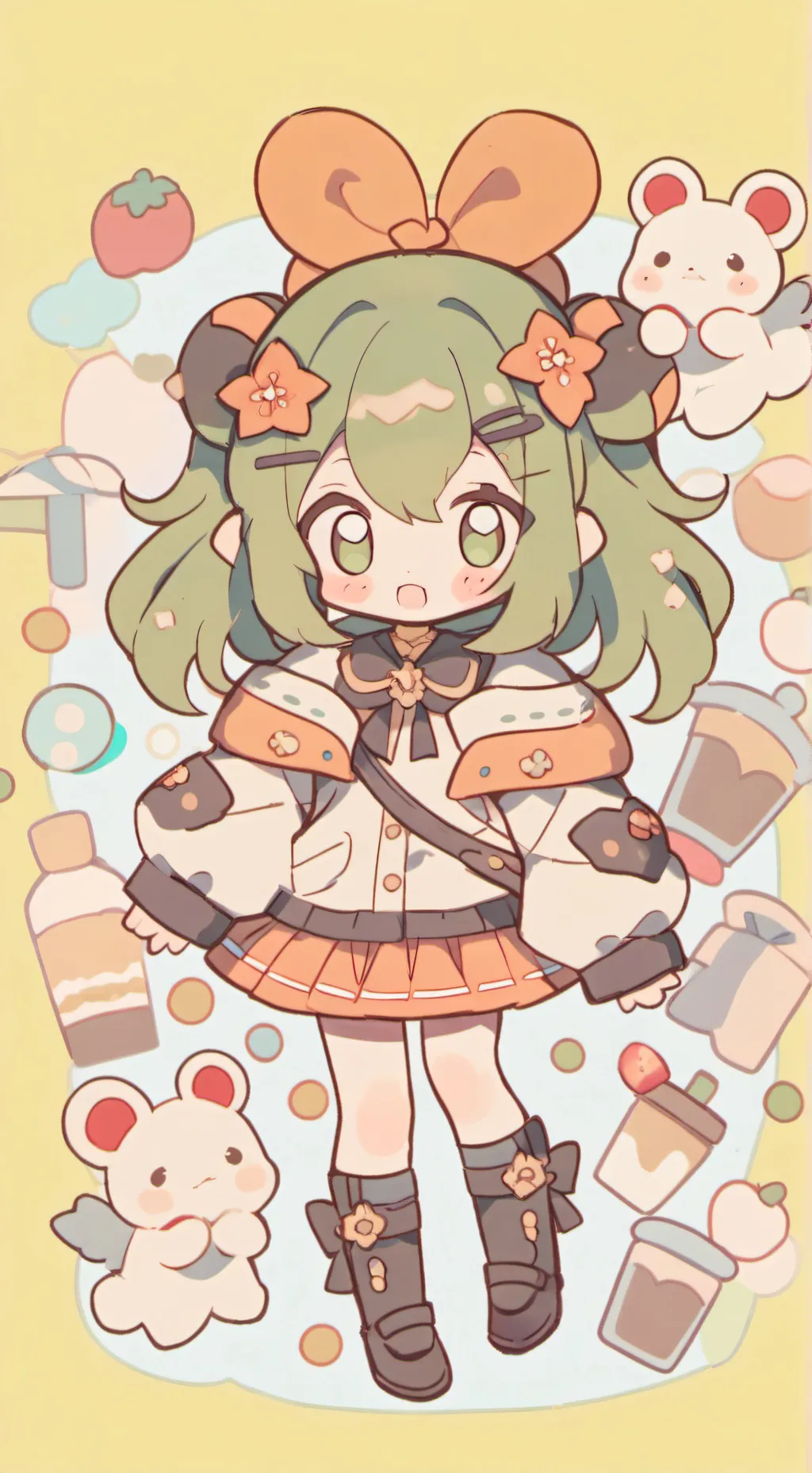 ai character: d mi c mi background