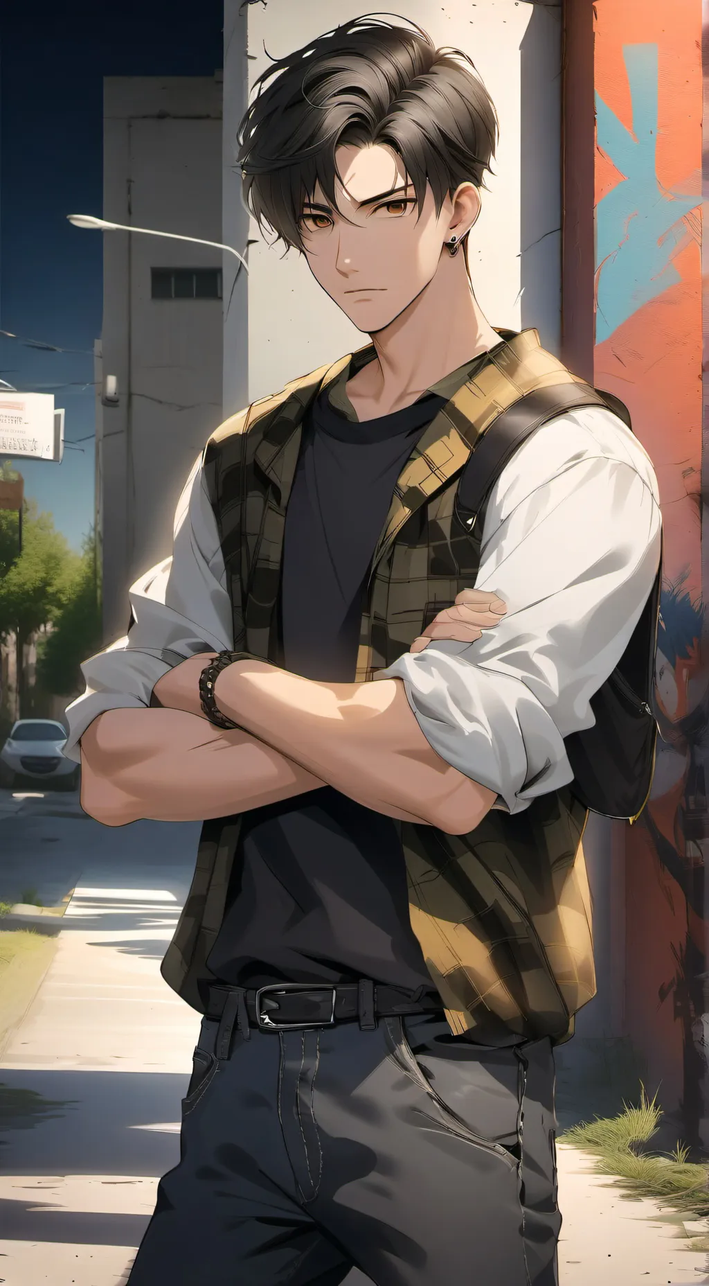 ai character: bad boy background