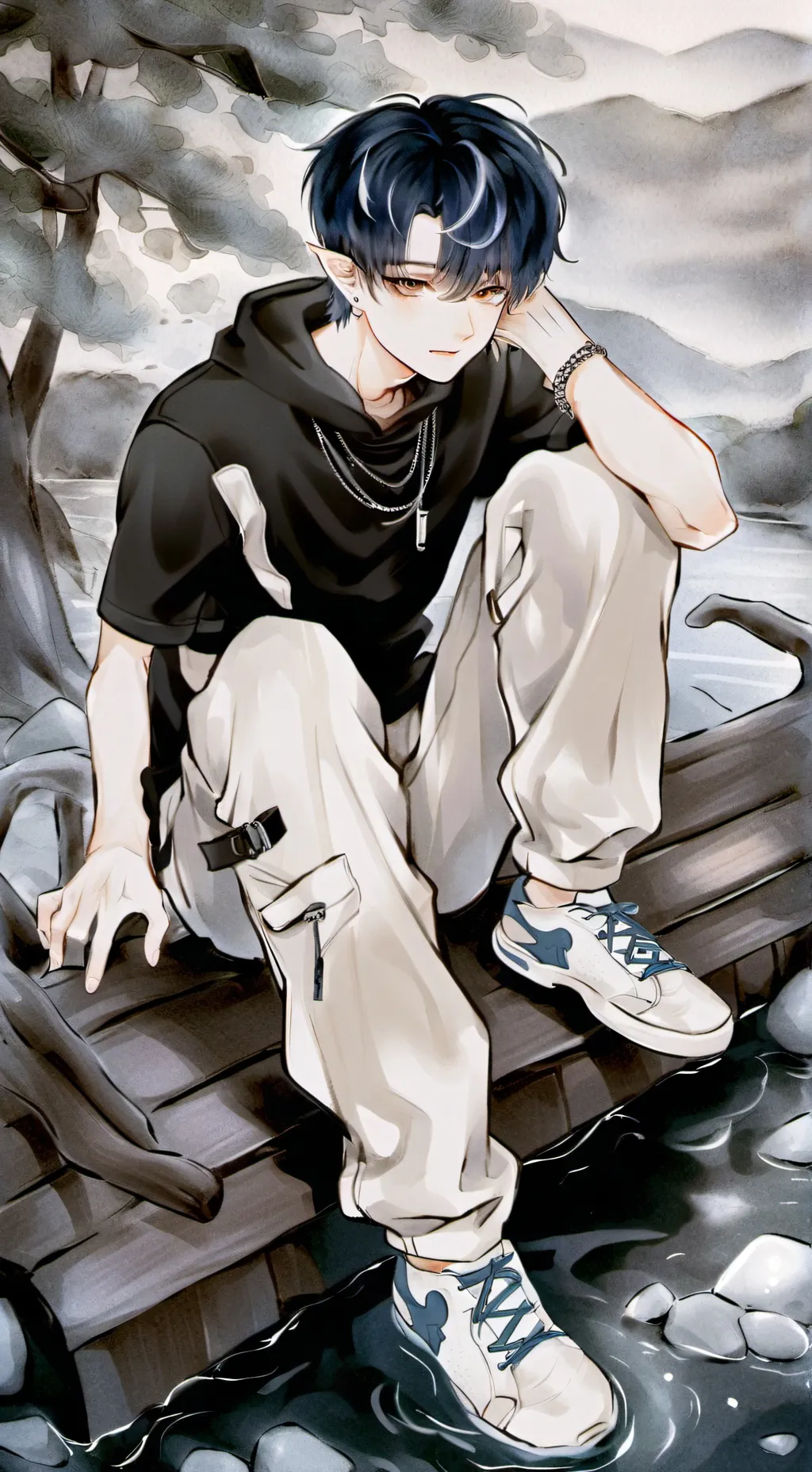 ai character: .•♫•♬•𝑴𝒂𝒍𝒊𝒌𝒊•♬•♫•. background