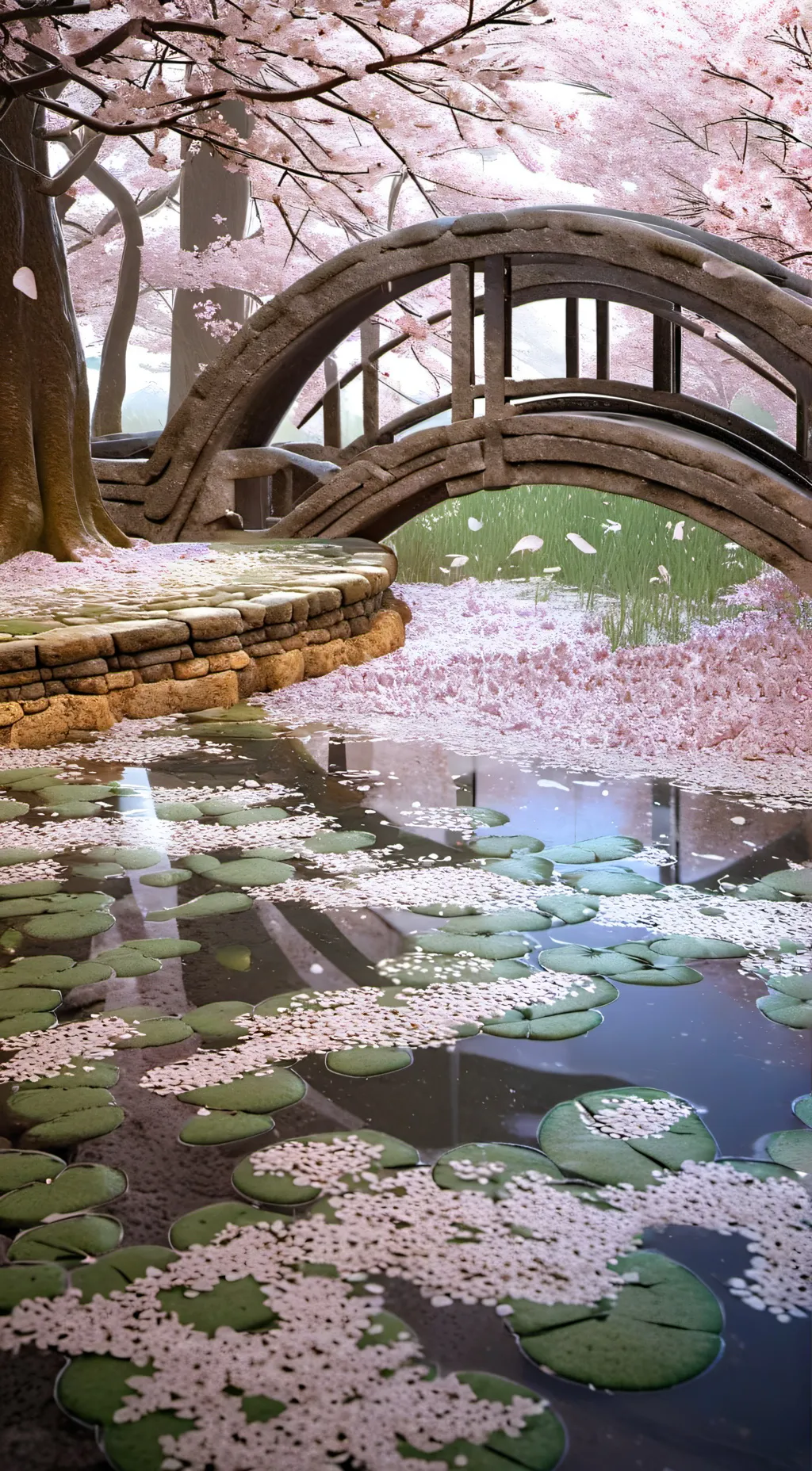 ai character: bridge background