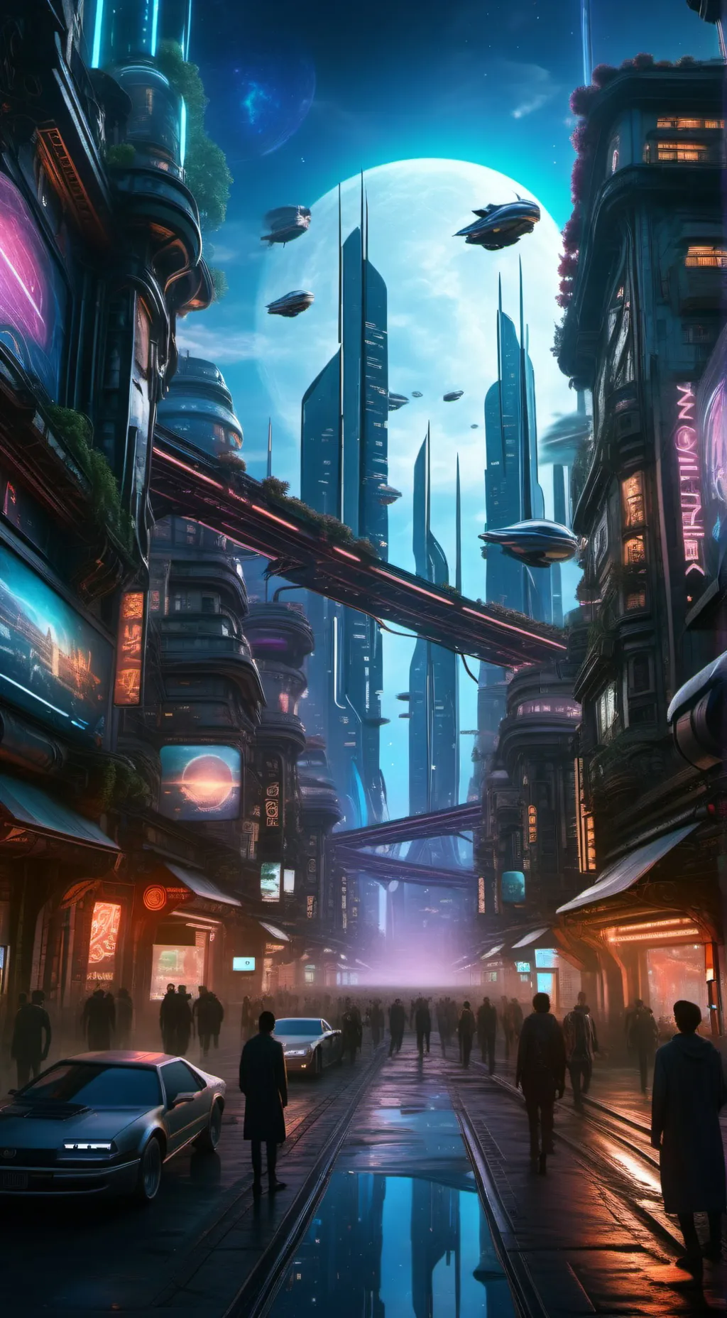 ai character: Tech-City background