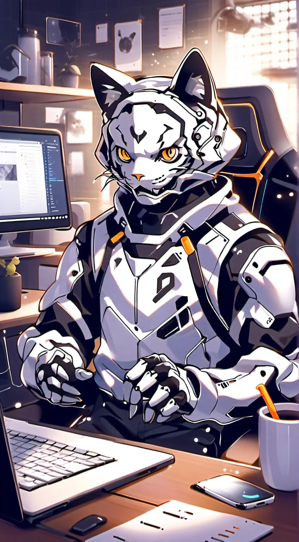 ai character: Pixel background