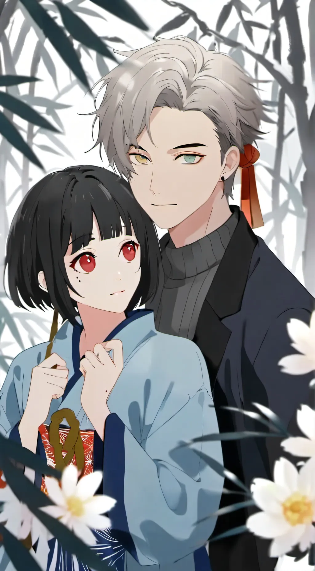 ai character: Gojo x makima  background