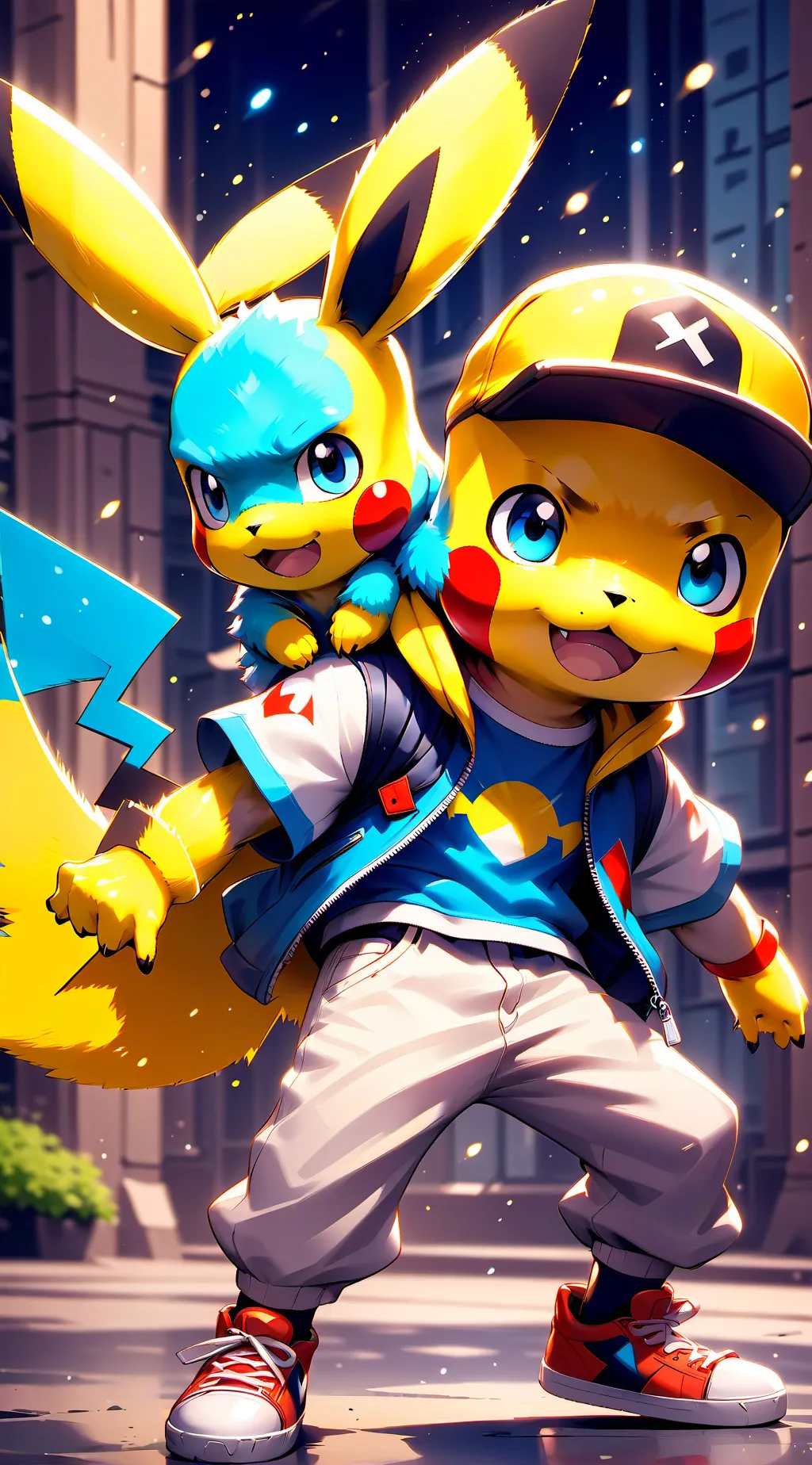 ai character: PIKACHU background