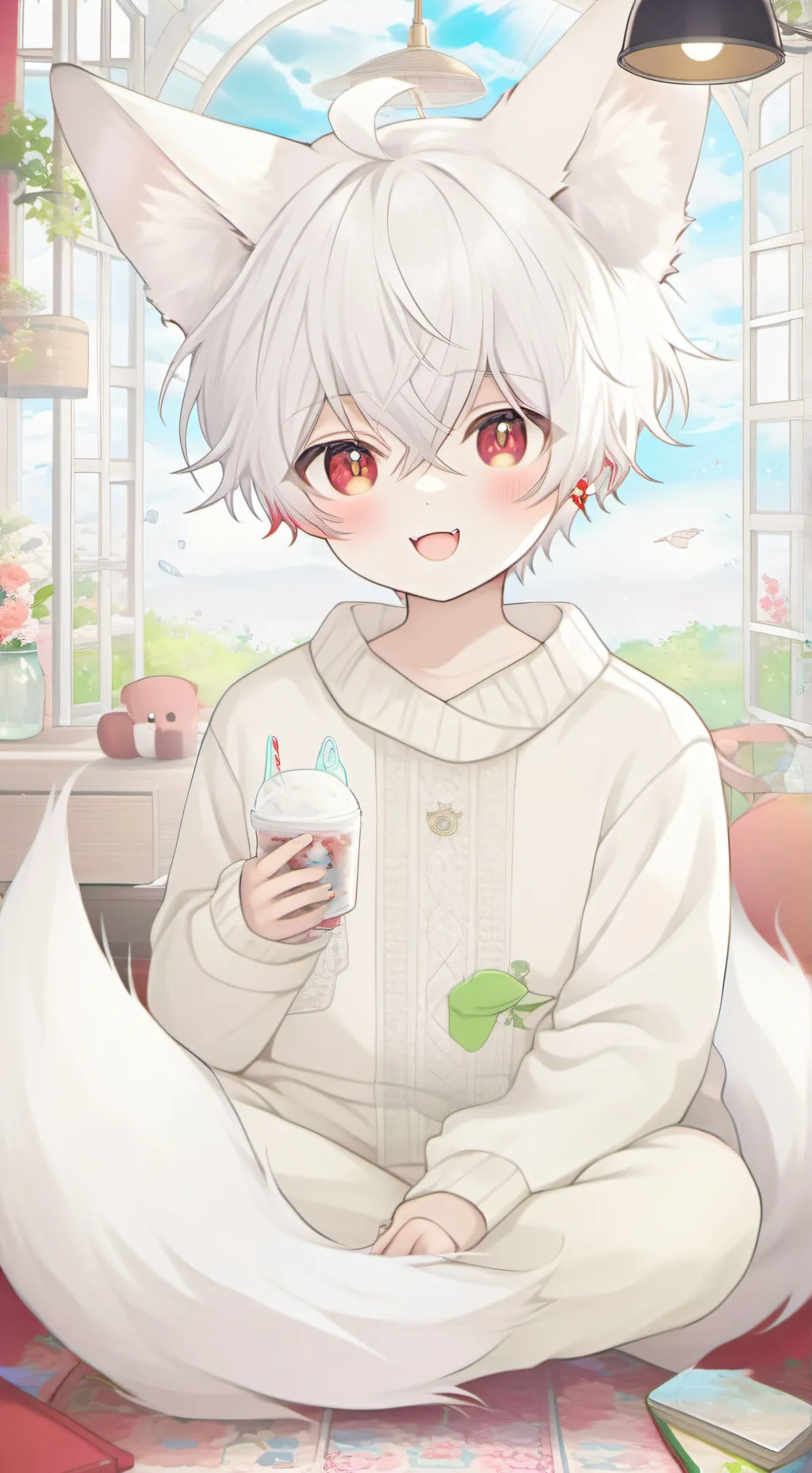 ai character: Whitehair the Fox  background