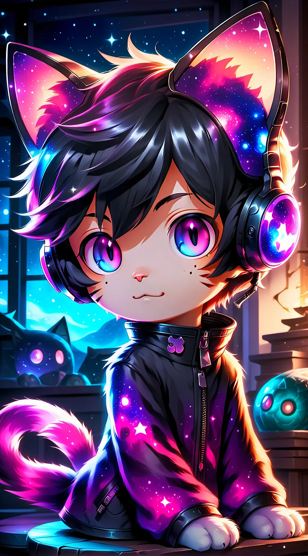 ai character: Galactic Furry Spirit background