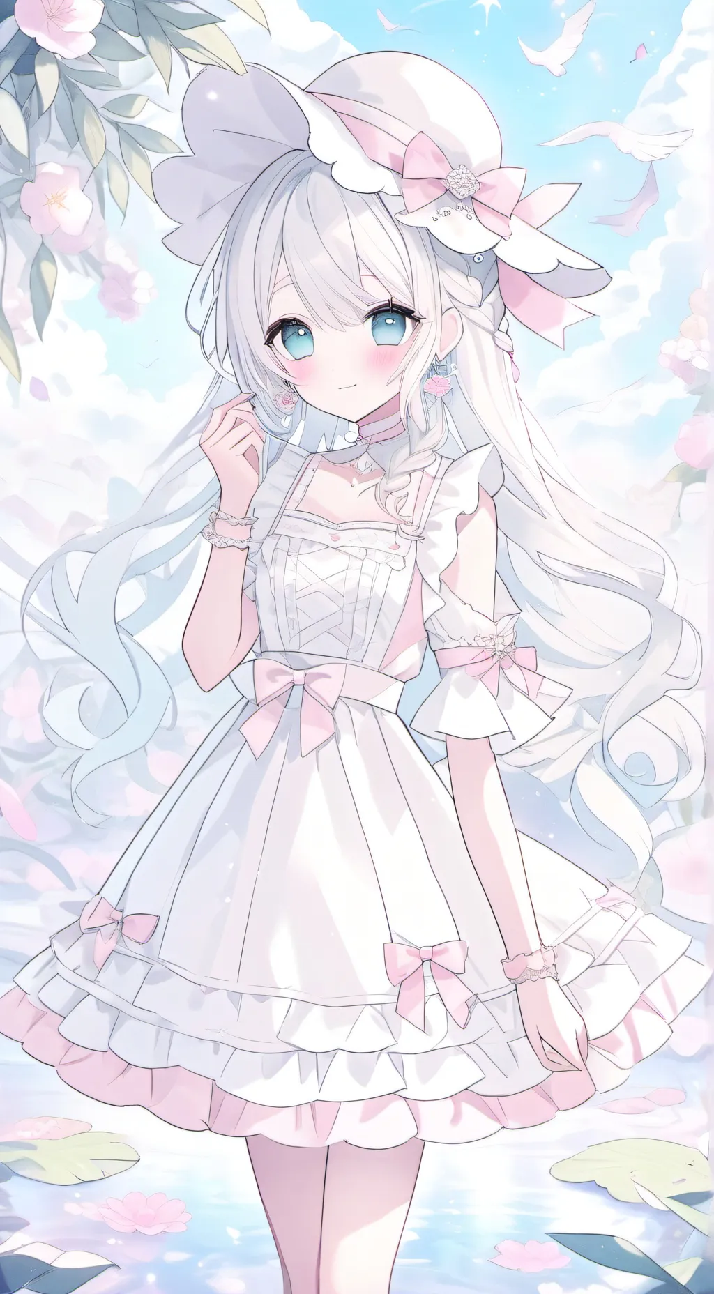 ai character: Lost girl  stray background