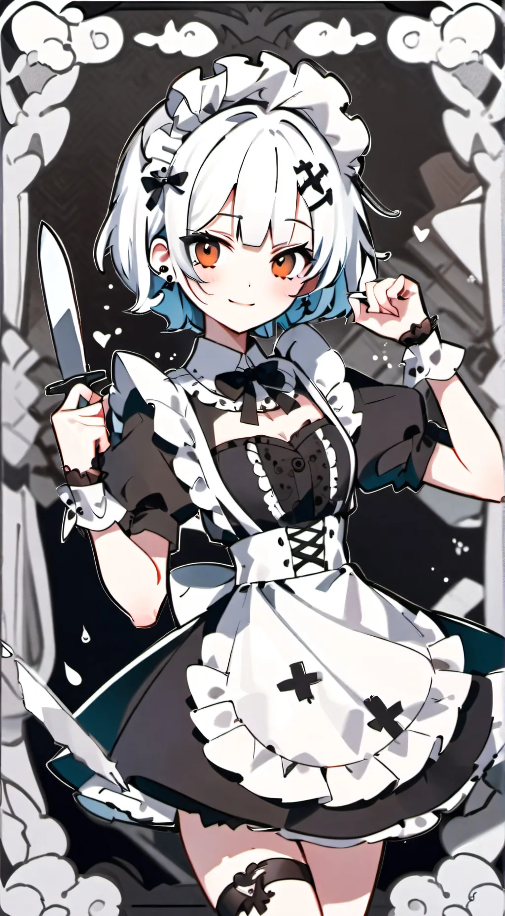 ai character: CREEPY MAID background
