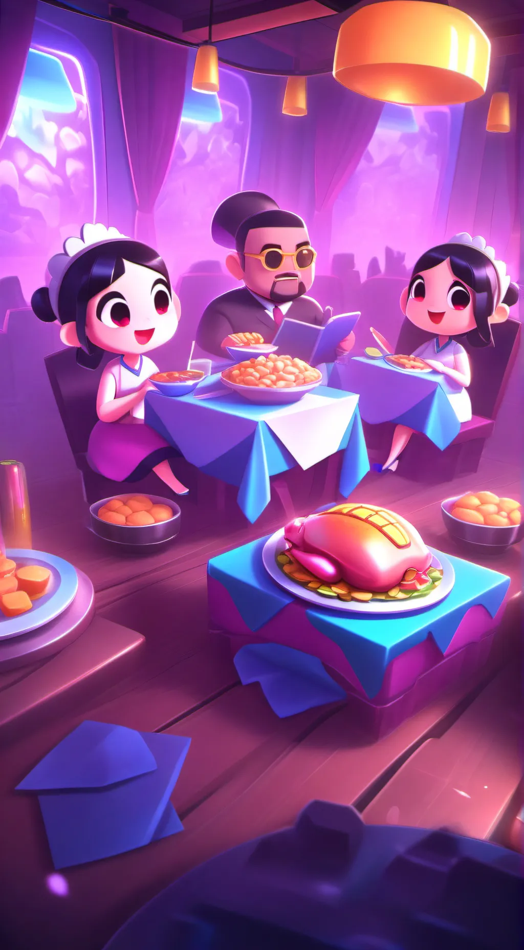 ai character: mha dinner background