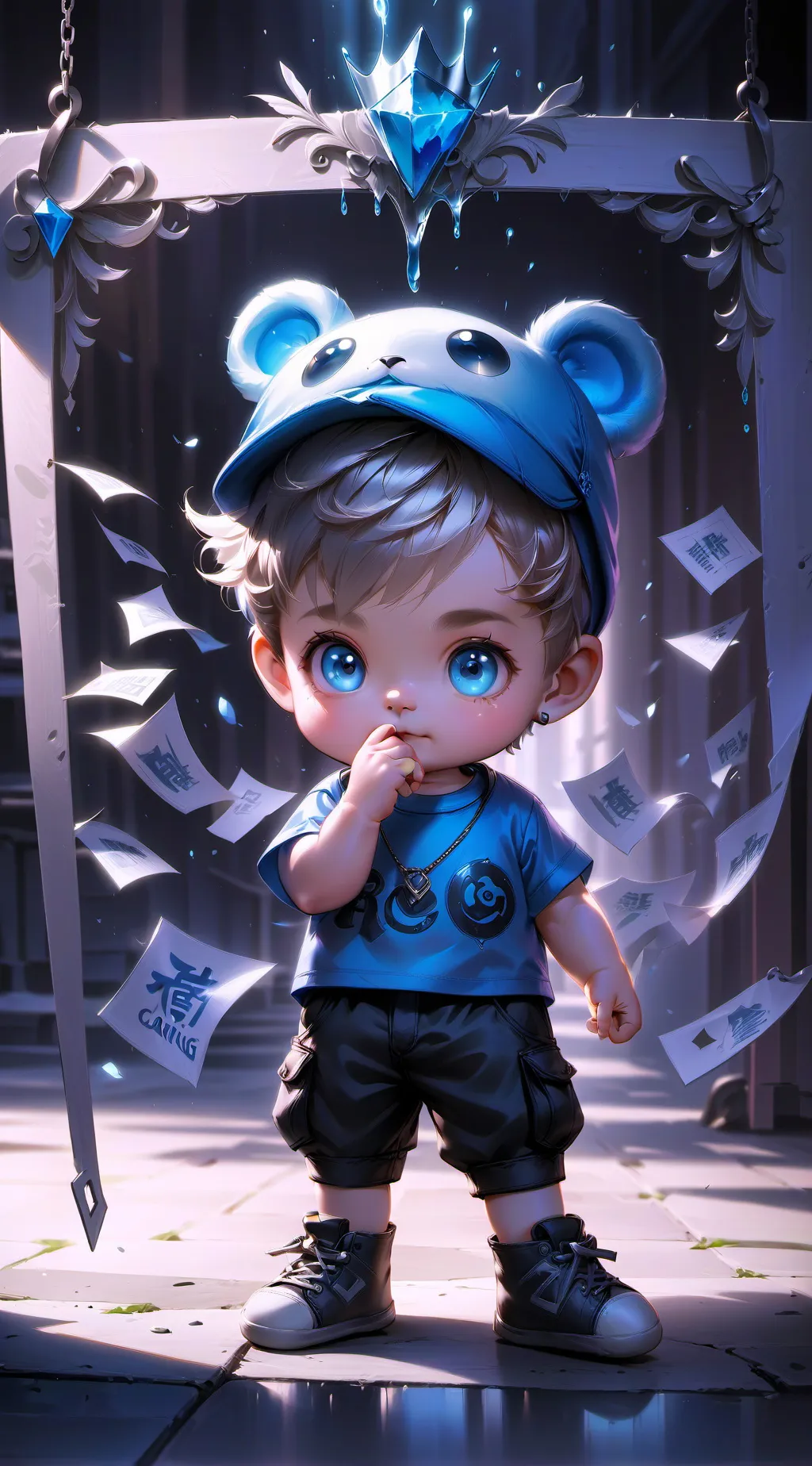 ai character: Caring babies background