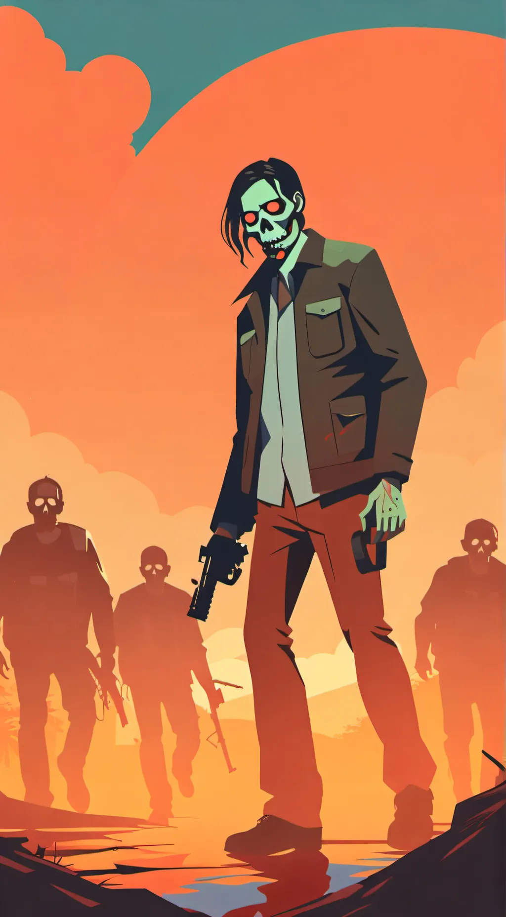 ai character: zombie apocalypse  background