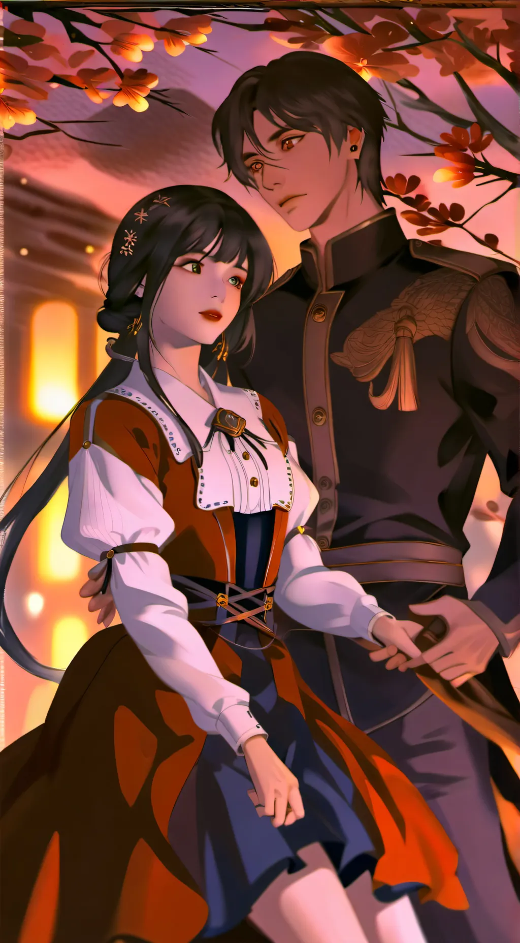 ai character: nini and Tommy  background