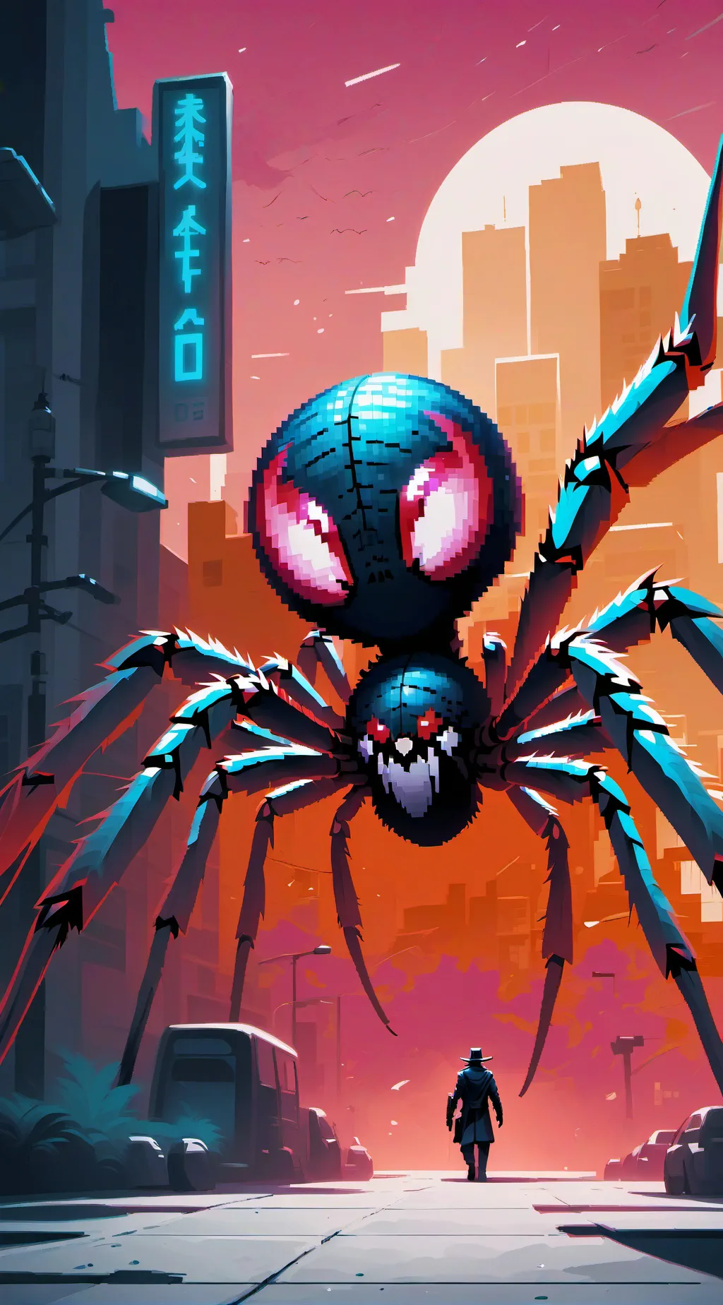 ai character: spider🕷 background