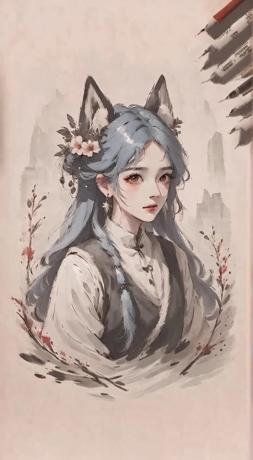 ai character: Bella the wolf >:( background