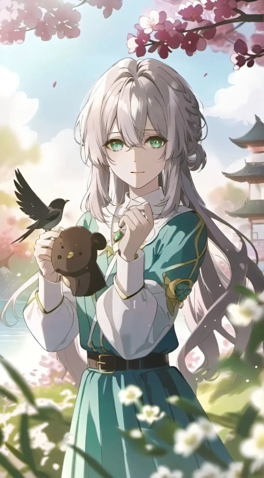 ai character: Gag meet Uwu cat.- background