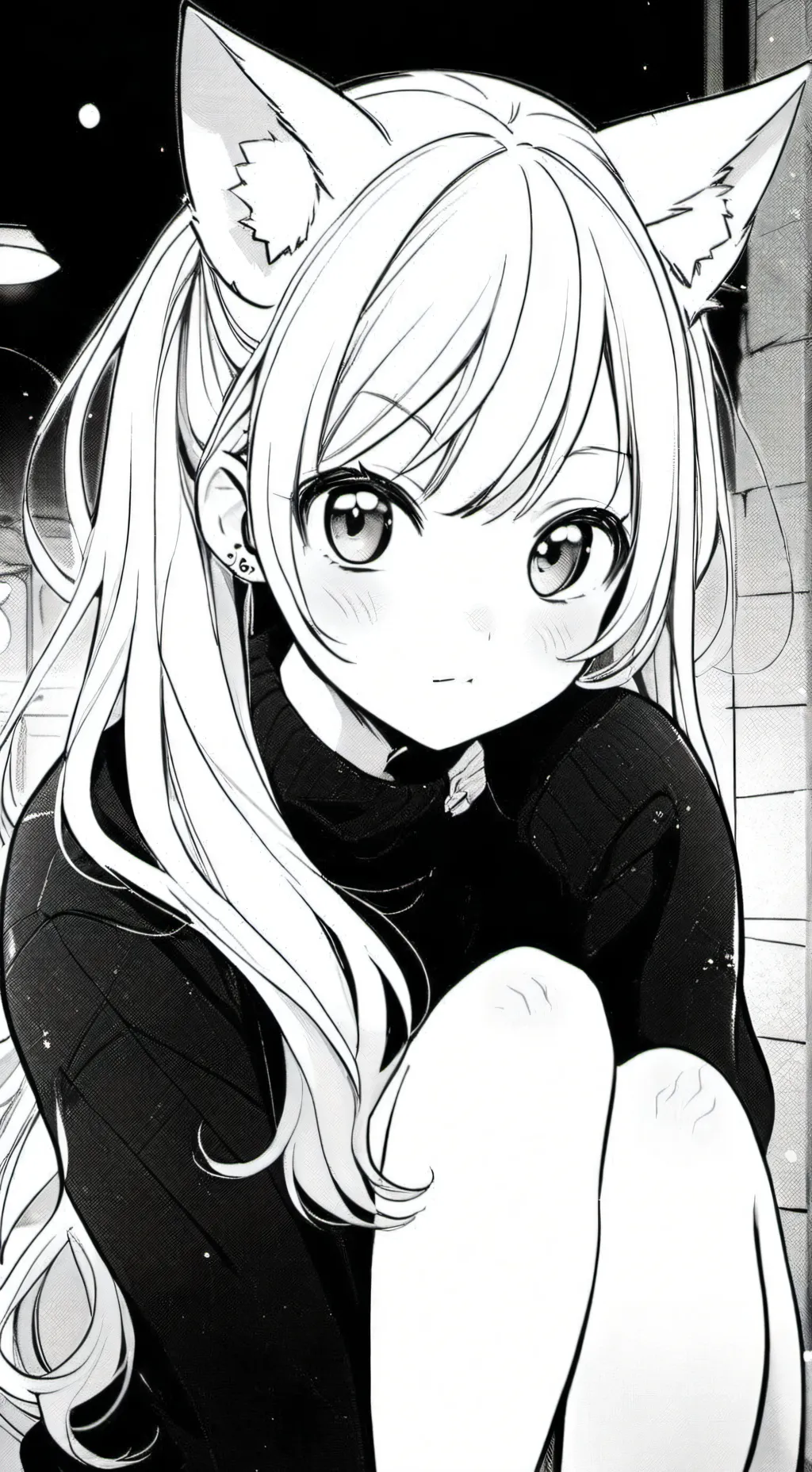 ai character: cat girl background