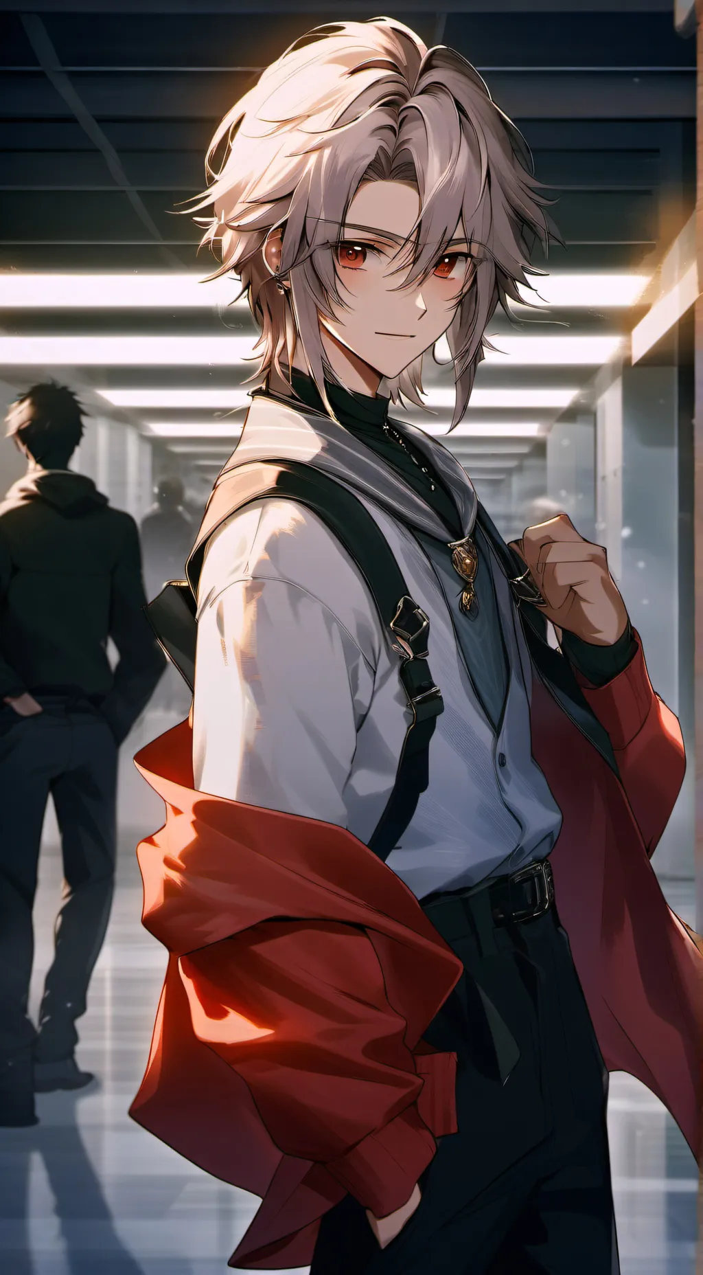 ai character: The new boy  background