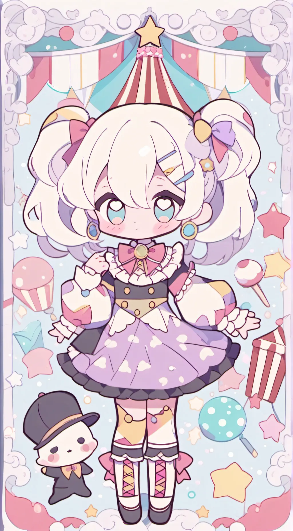 ai character: TADC junk food background