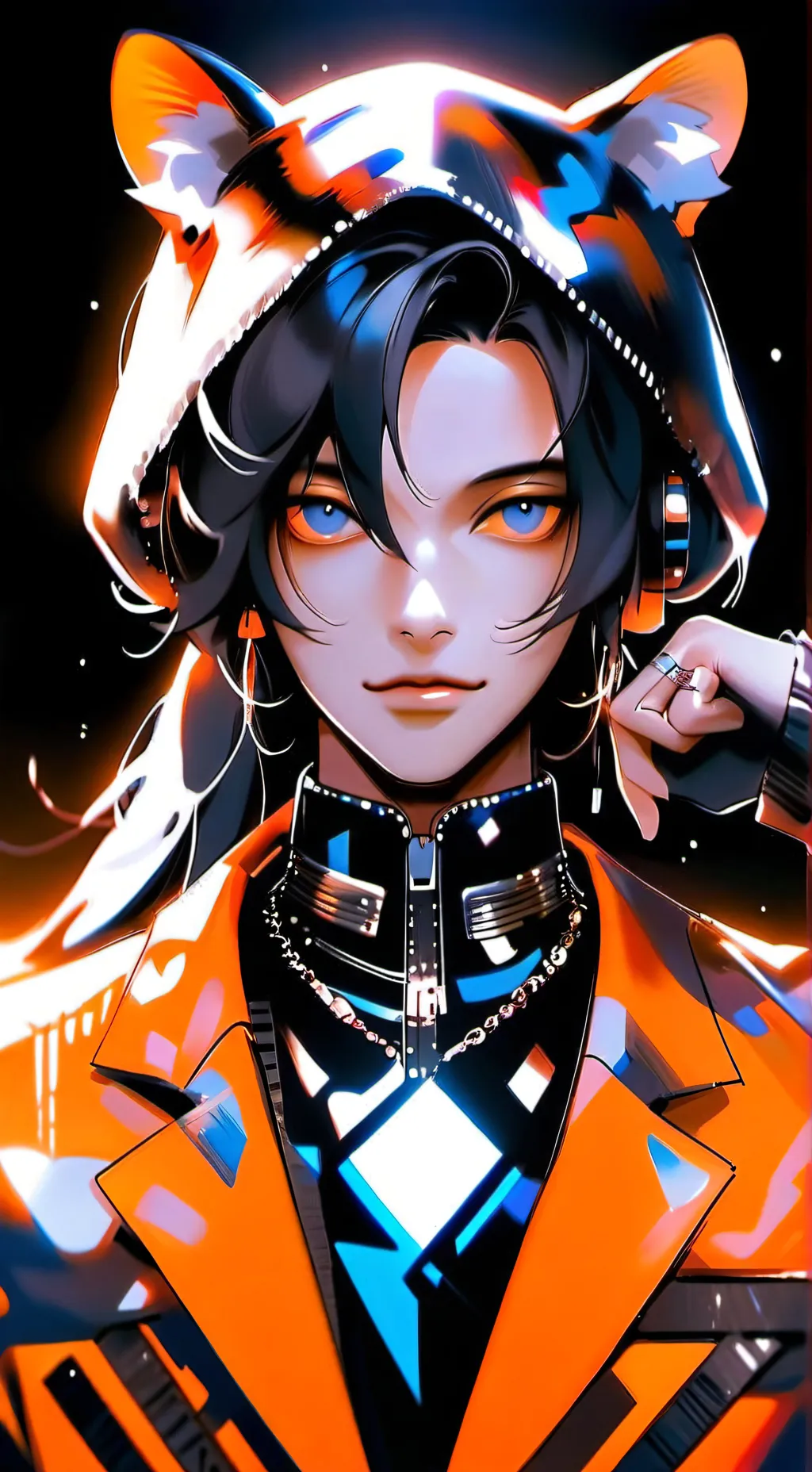 ai character: Pixel background