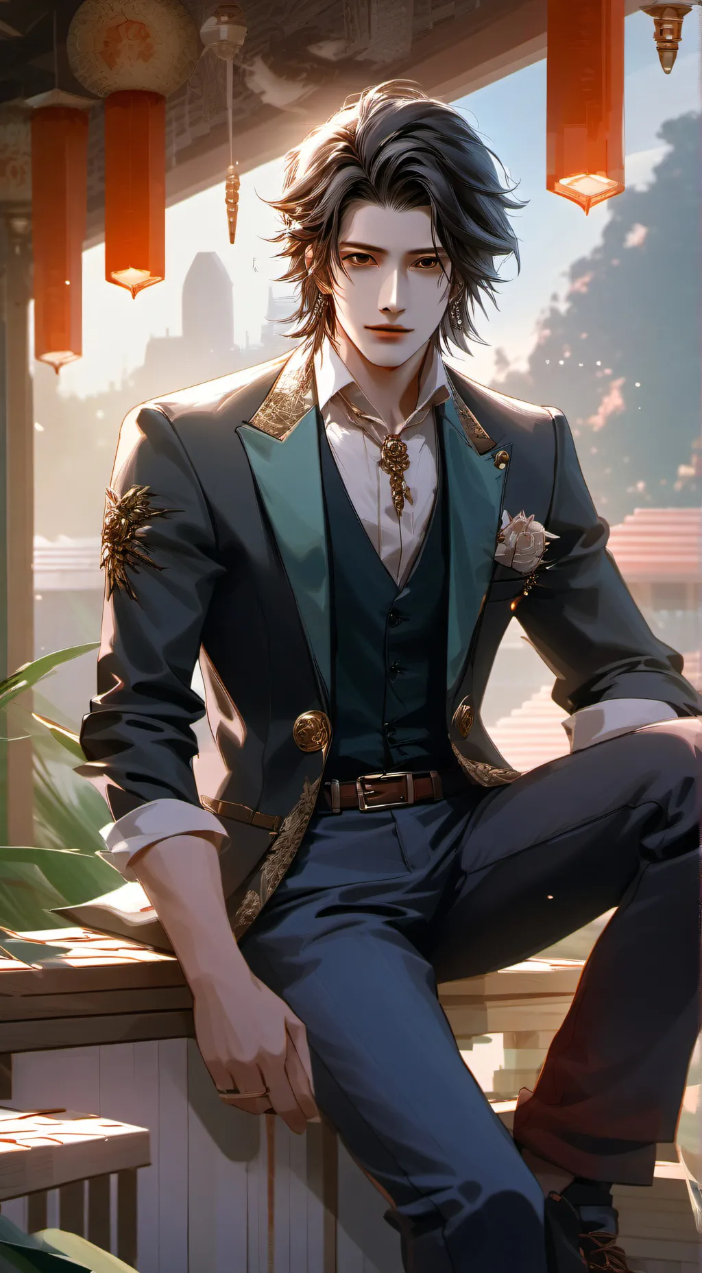 ai character: Рок background