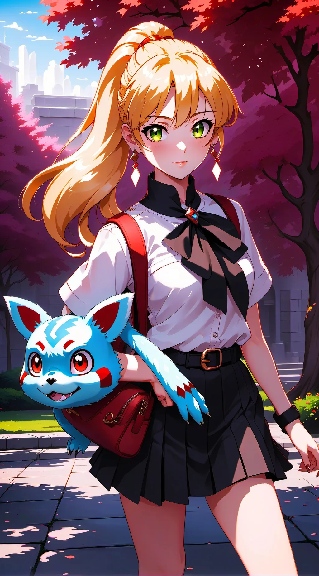 ai character: Tamy y la criatura background