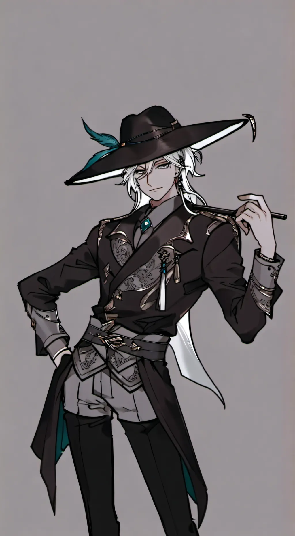 ai character: Doublefedora  background