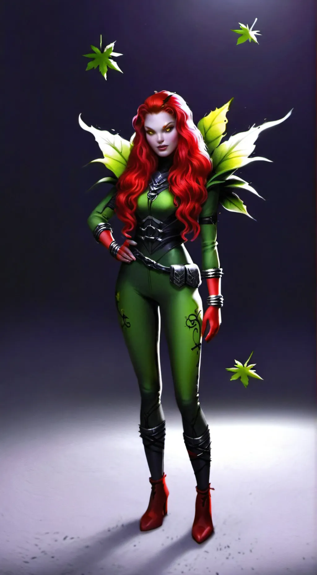 ai character: poison ivy  background