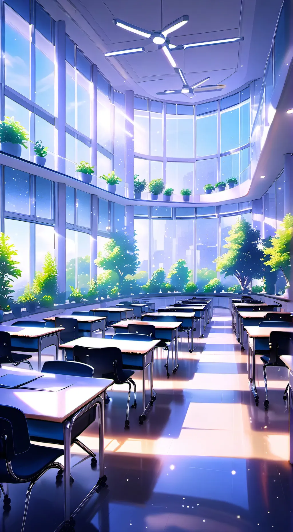 ai character: •Future School• background